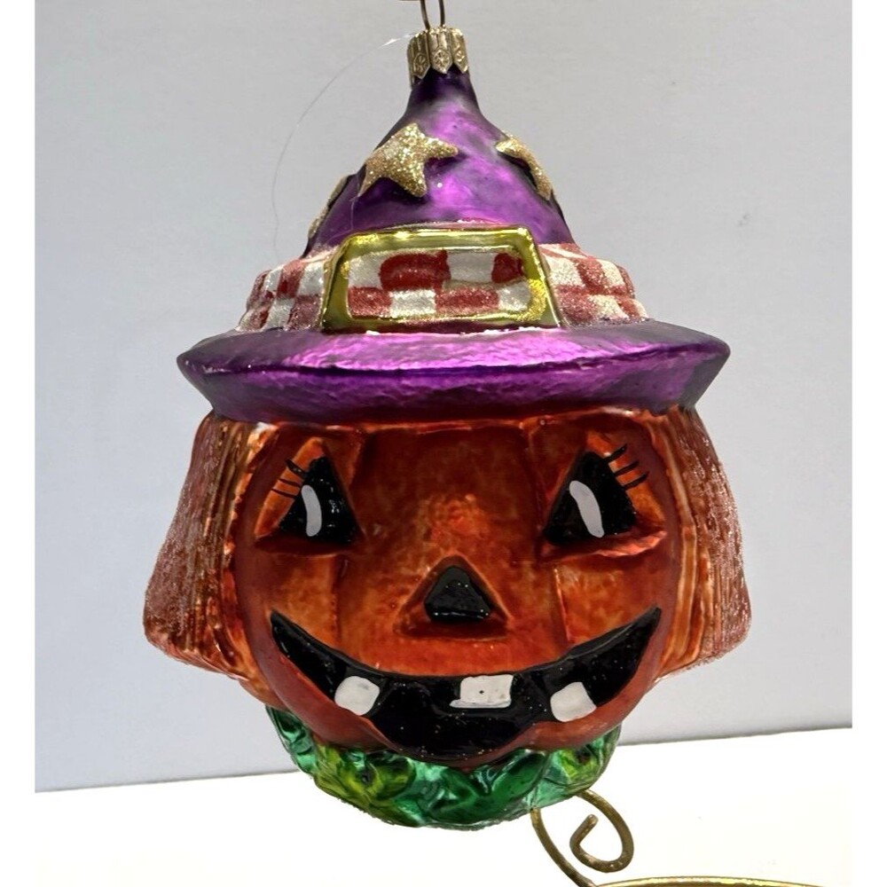 Christopher Radko Jackie O'Lantern Wizard Hat Halloween Ornament 1996